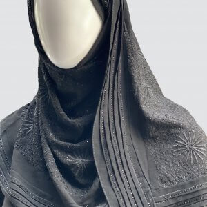 Classy Black Georgette Scarf