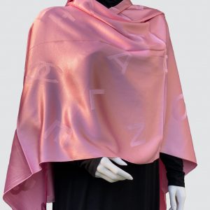 Pink Satin Silk Scarf