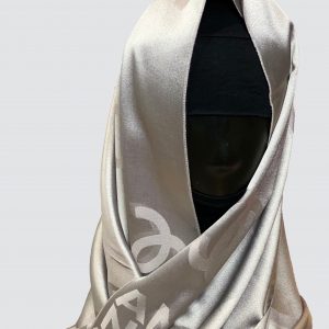 Grey Satin Silk Scarf