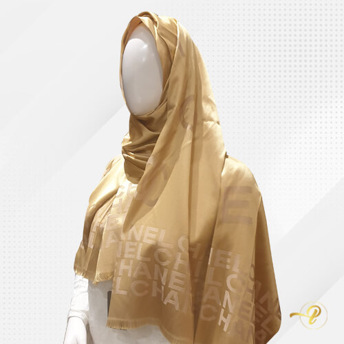 Golden Satin Silk Scarf (3001)