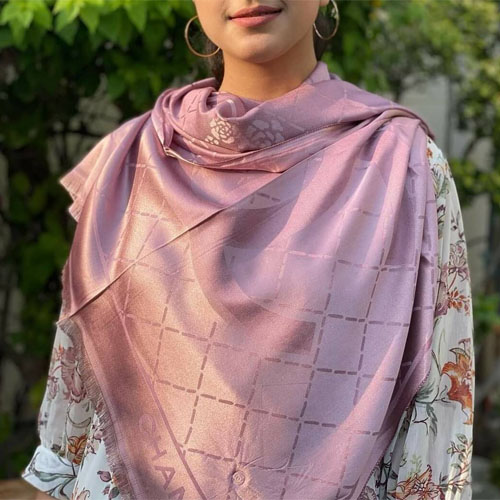 Oriental Pink Silky Cashmere Scarf (1002)