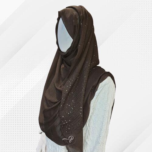 brown sequins scarf