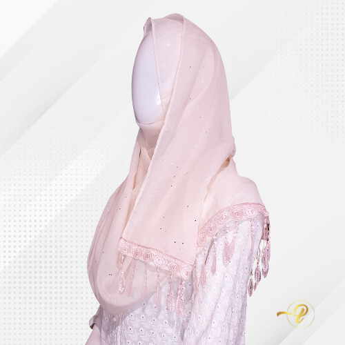 georgette pink hijab