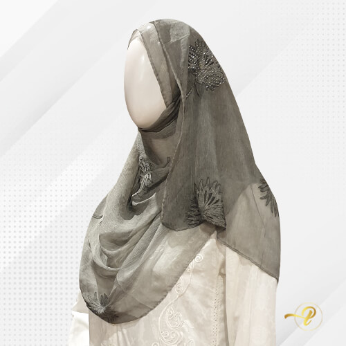 grey chiffon hijab