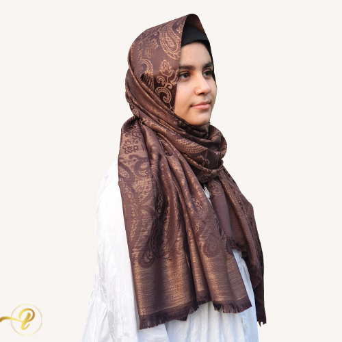 Silk-brown-oak-scarf
